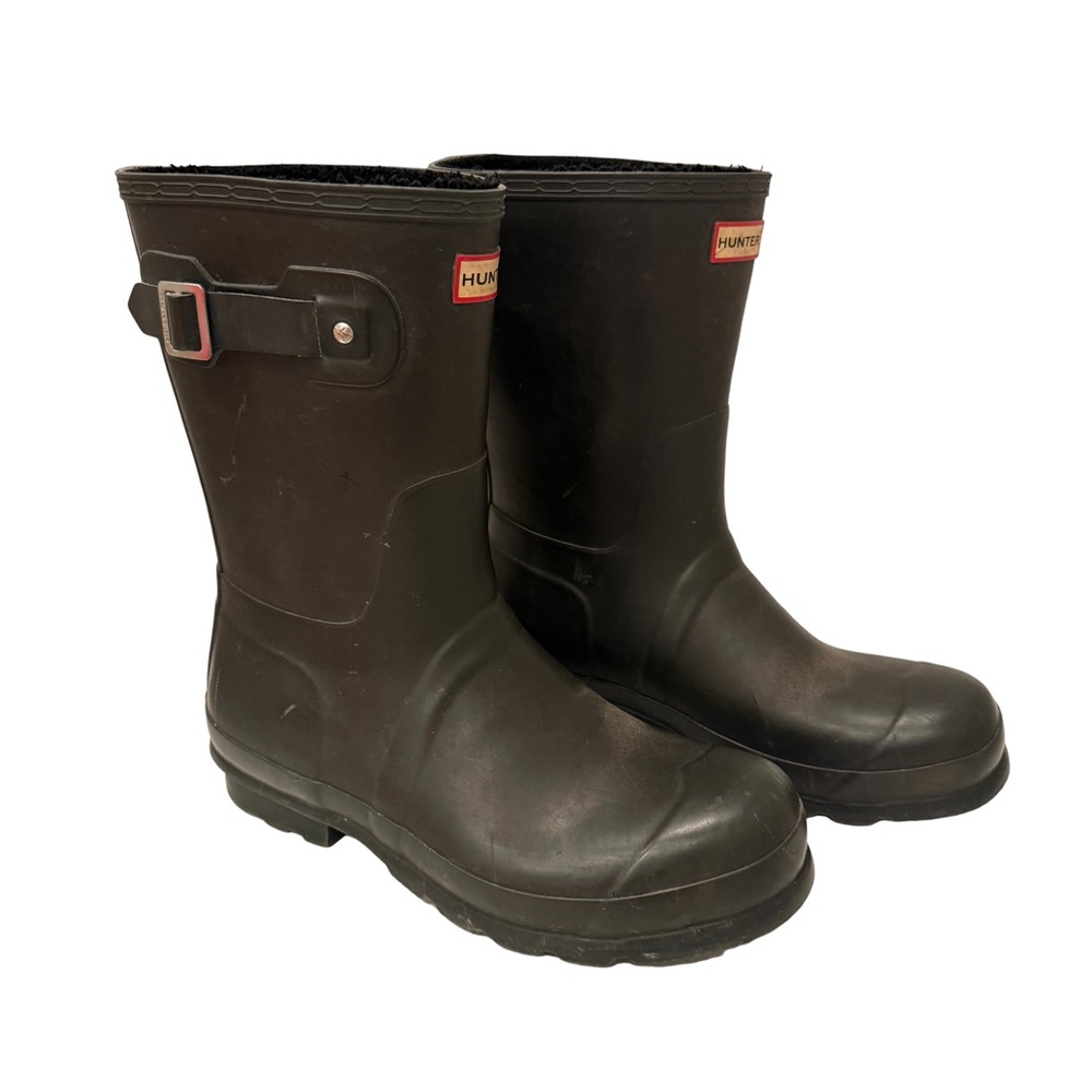 Hunter Men’s Original Short Rain Boots Black size US 12 - Picture 3 of 12